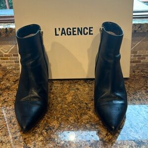 L’AGENCE Aimee Bootie in black leather size 39